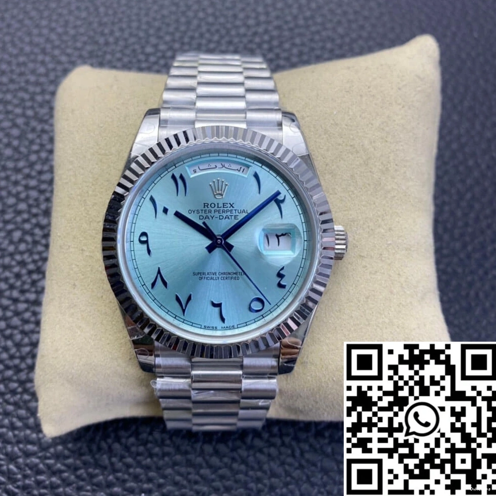 Ice Dial Rolex Factory Blue BP East Middle Date Day Customization 0128